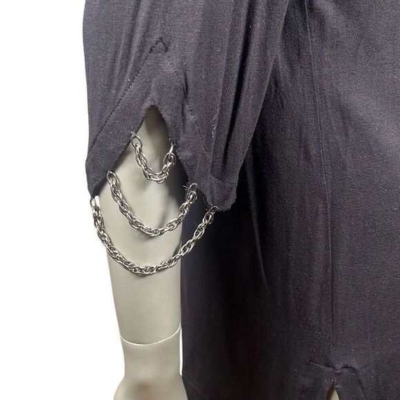 Beach Bunny Black Chain Detail Tunic Cover-Up Dress Size M (033) - Picture 5 of 10